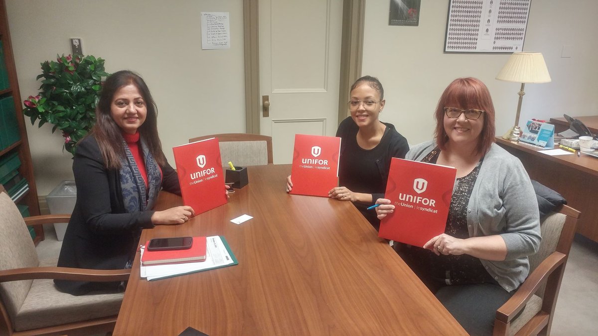 Sonia Sidhu Meets Unifor Canada Representatives