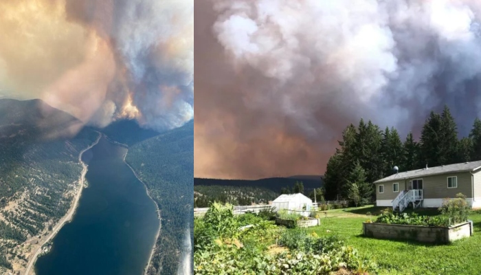 An aggressive fire near White Rock Lake, fueled by strong winds, jumps the roadway and destroys residences.