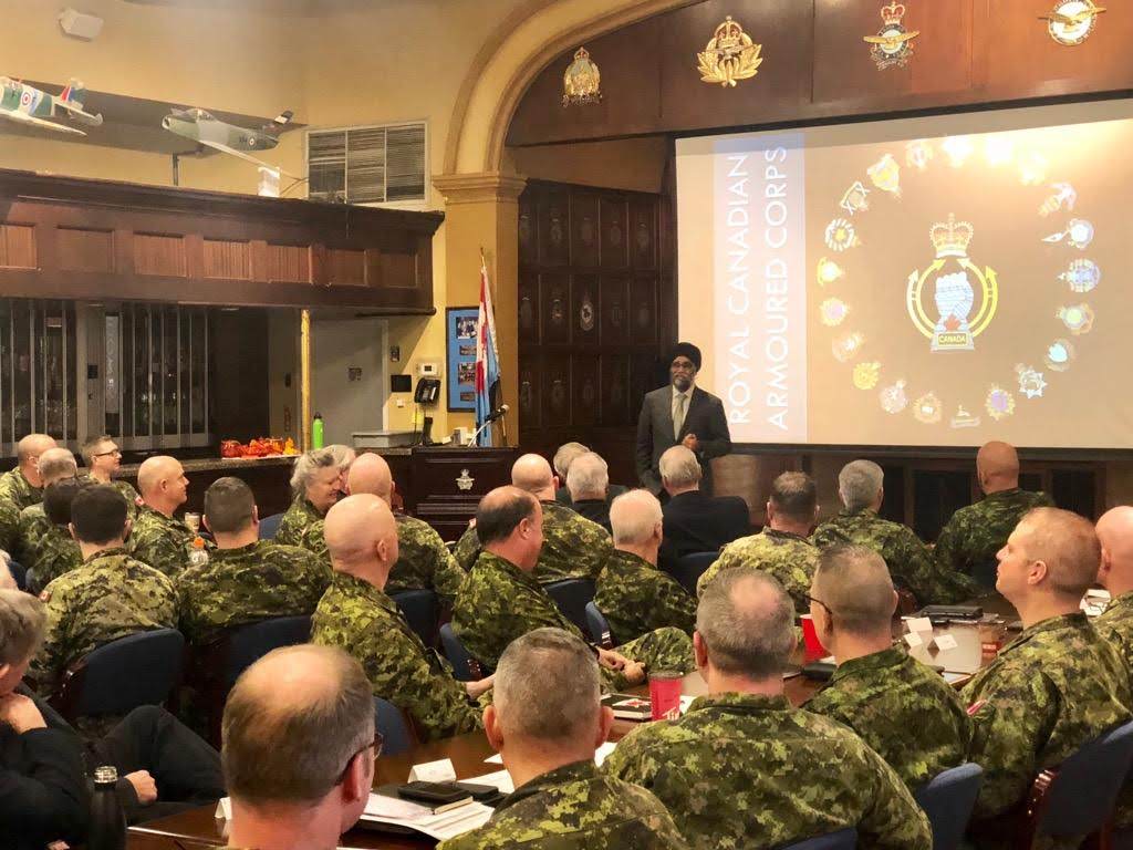 Harjit Sajjan Attends Annual Conference Of The Royal Canadian Armoured Corps
